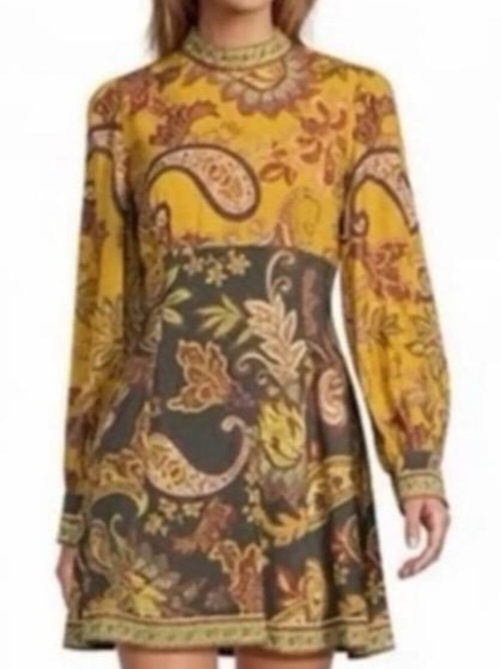 Antonio Melani Ellery Paisley Mock Neck Long Sleeve Dress – Size 12 – NWT